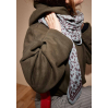Foulard en laine - Léopard acier