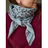 Foulard en laine - Léopard acier