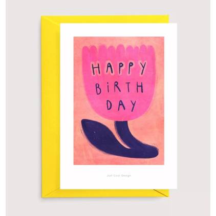 Carte postale avec enveloppe - Happy Birthday Fleur