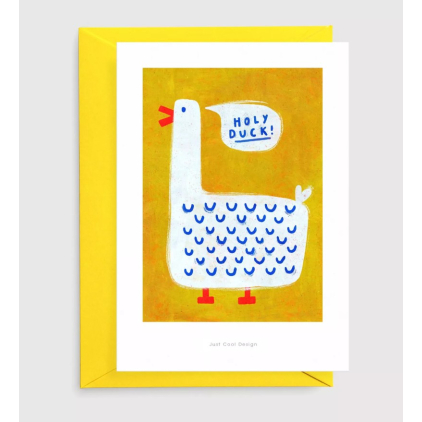 Carte postale avec enveloppe - Holy Duck