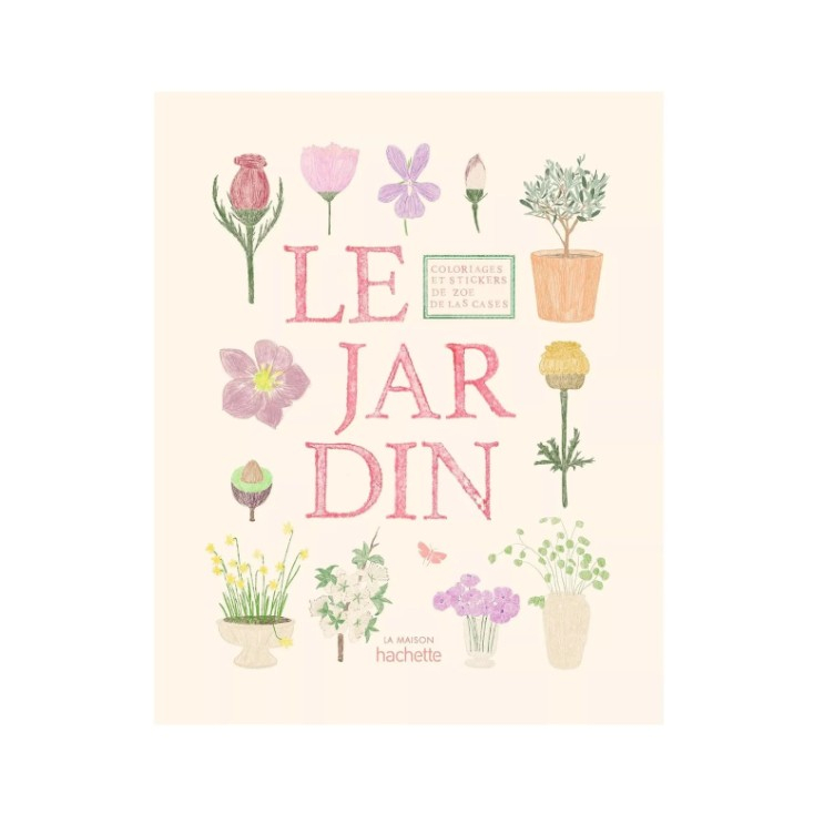 Cahier de coloriage et de stickers Le Jardin