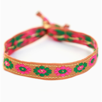 Bracelet Geweven - fleur - automne