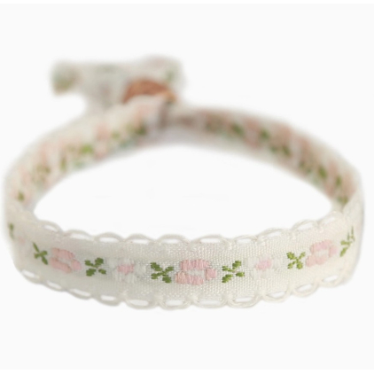 Bracelet Geweven - fleur de coton - pastel