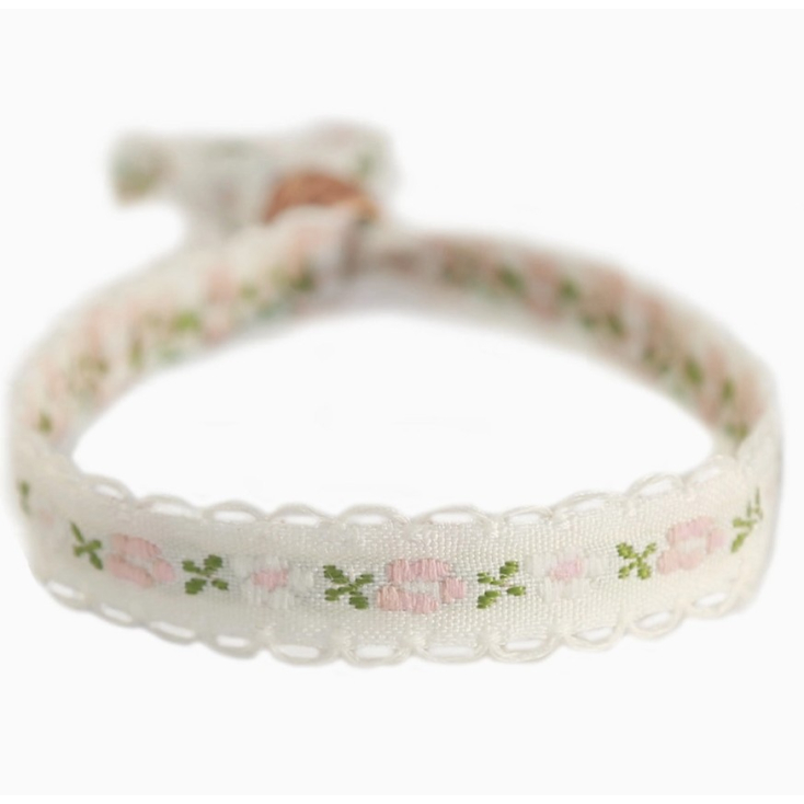 Bracelet Geweven - fleur de coton - pastel