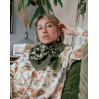 Foulard bandana laine/soie - kaki