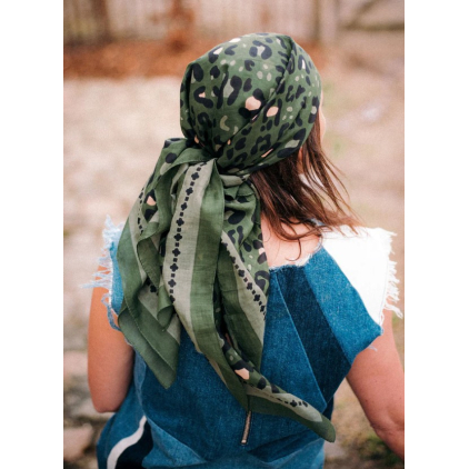 Foulard Leo coton - vert