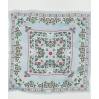 Foulard secret garden laine/soie - ciel