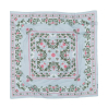 Foulard secret garden coton - ciel