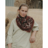 Foulard bandana laine/soie - chocolate