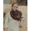 Foulard bandana laine/soie - chocolate