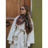 Foulard bandana laine/soie - chocolate