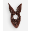 Foulard bandana laine/soie - chocolate