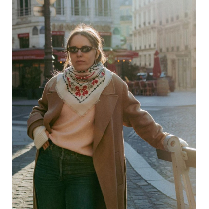 Foulard bandana laine/soie - seville