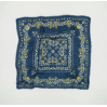 Foulard Secret Garden laine/soie- navy
