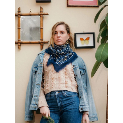 Foulard bandana laine/soie - faro