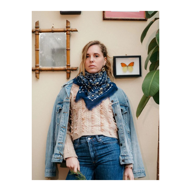 Foulard bandana laine/soie - faro