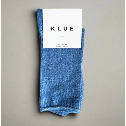 Chaussettes glitter - Bleu minéral
