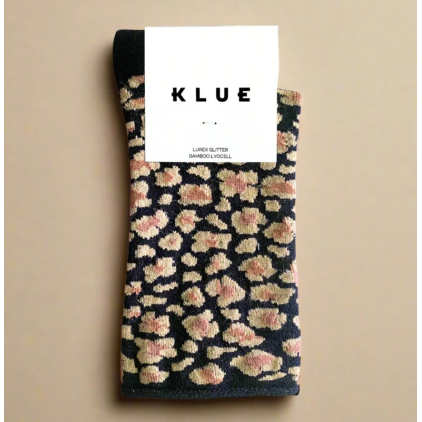 Chaussettes glitter - Leopard ambre