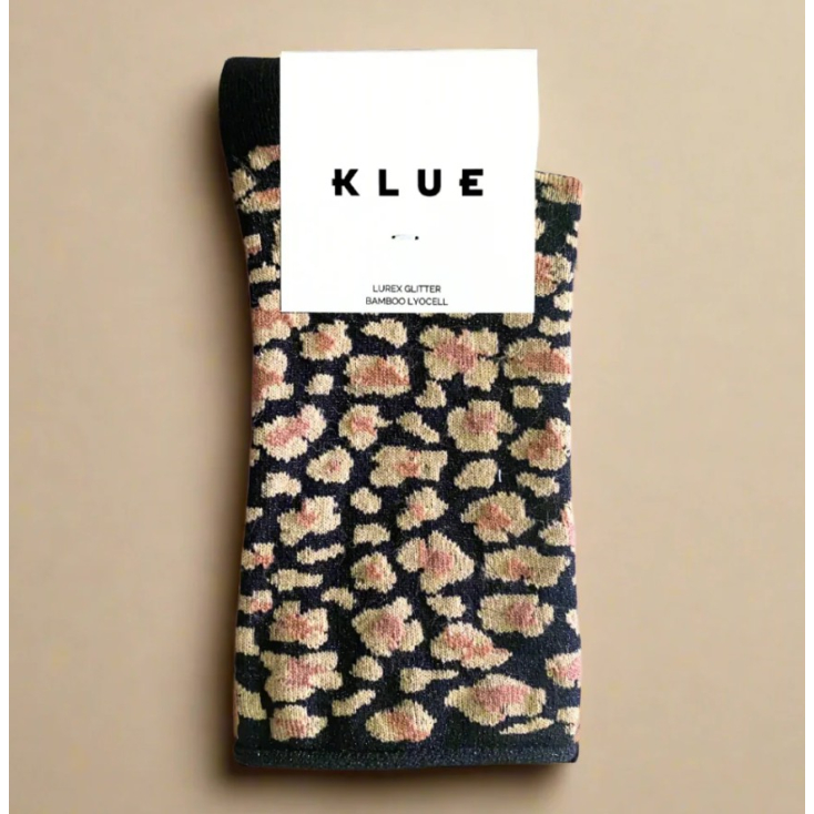 Chaussettes glitter - Leopard ambre