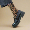 Chaussettes glitter - Leopard ambre