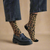 Chaussettes glitter - Leopard ambre