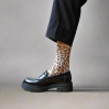 Chaussettes glitter - Leopard beige