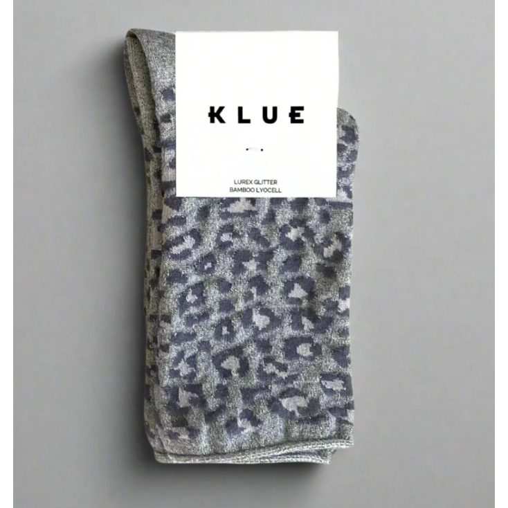 Chaussettes glitter - Leopard gris