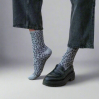 Chaussettes glitter - Leopard gris