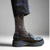 Chaussettes glitter - Leopard marron