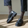 Chaussettes glitter - Leopard marron