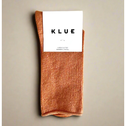 Chaussettes glitter - Terracotta