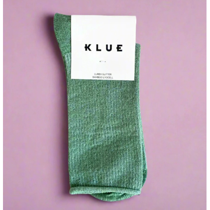 Chaussettes glitter vert menthe