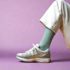 Chaussettes glitter vert menthe