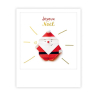 Carte postale joyeux noel paper santa XM0375FR