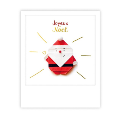 Carte postale joyeux noel paper santa XM0375FR