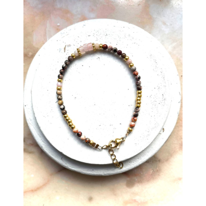 Bracelet - Eva - Marron/rose