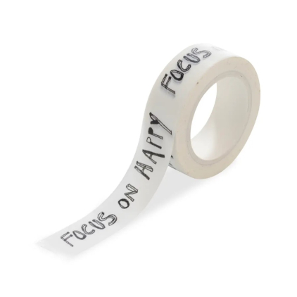 Masking tape - Focus on happy