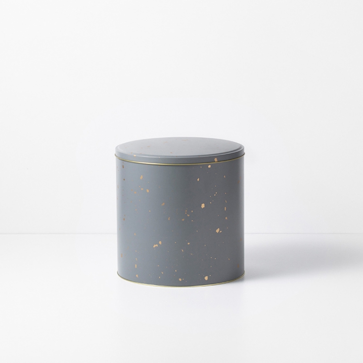 Confetti tin box - L grey