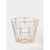 Wire basket small 40 x 50 cm - brass