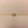Bracelet doré coeur géométrique