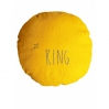 Coussin en lin couleur moutarde "King"