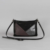 Manon - sac en cuir patchwork noir-ardoise
