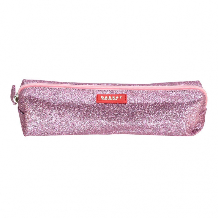 Pencil case glitter - rose