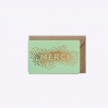 Mini carte Confettis merci - Vert menthe