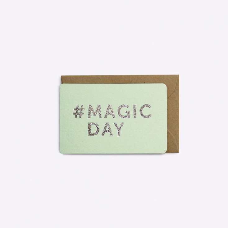 Mini carte Hashtag magicday - Powder green