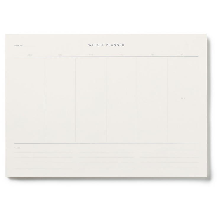 Notepad - weekly planner blue