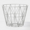 wire basket large 60 x 45 cm - grey
