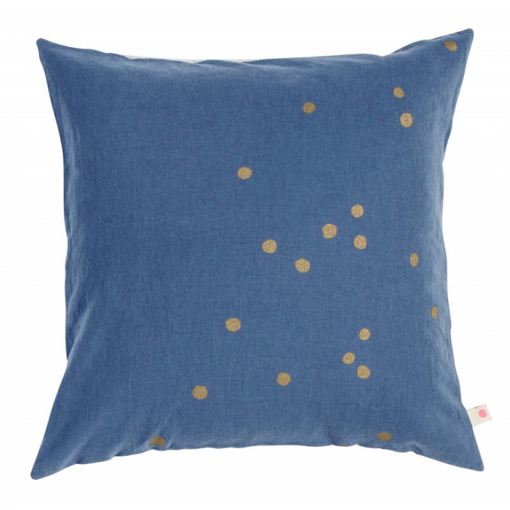 Cushion cover Lina Blueberry gold dots 50