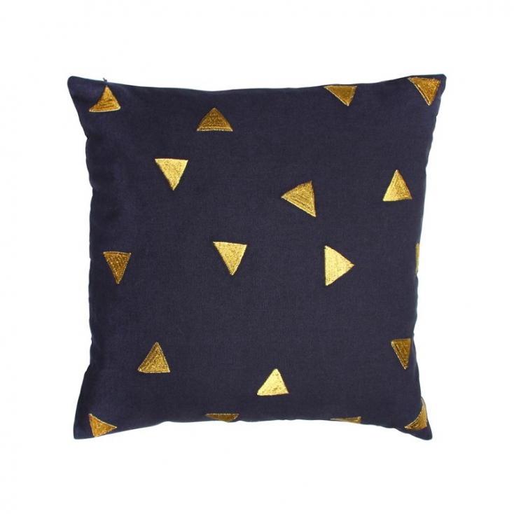 Cushion triangle blue 40 x 40 cm