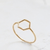 Bague - Hollow hexagon ring gold Medium